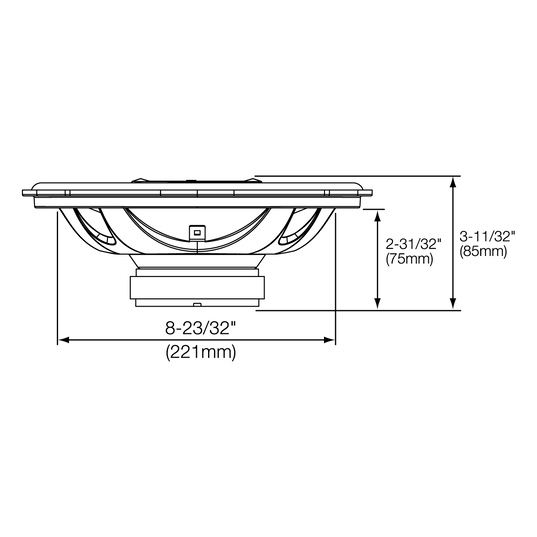 CS769 - Black - Ovaalinmuotoinen 3-tiekaiutinj&auml;rjestelm&auml;, joka selviytyy kokonsa ansiosta mist&auml; tahansa - Detailshot 3