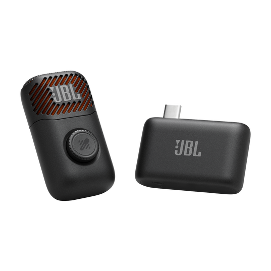 JBL EasySing Mic Mini - Black - Mini AI-powered microphone with real-time vocal removal - Hero