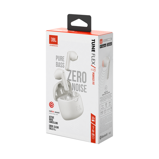 JBL Tune Flex - White - True wireless Noise Cancelling earbuds - Detailshot 15