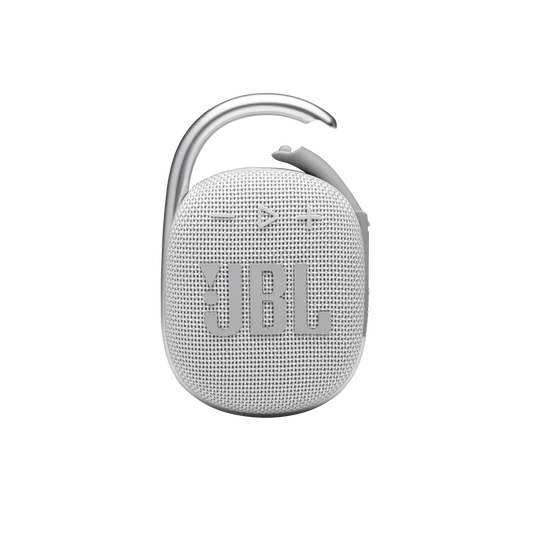 JBL Clip 4 - White - Ultra-portable Waterproof Speaker - Front