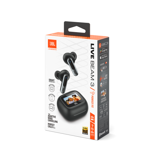 JBL Live Beam 3 - Black - True wireless noise-cancelling closed-stick earbuds - Detailshot 15