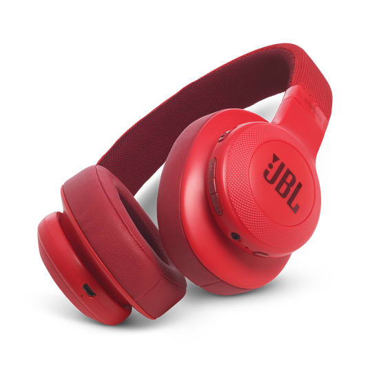 JBL E55BT - Red - Wireless over-ear headphones - Hero