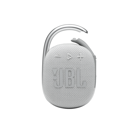 JBL Clip 4 - White - Ultra-portable Waterproof Speaker - Front