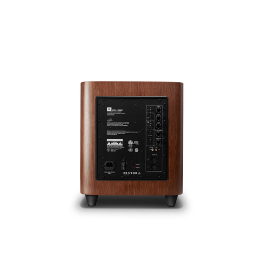 HDI-1200P - Walnut - 12-inch (300mm) 1000W Powered Subwoofer - Back