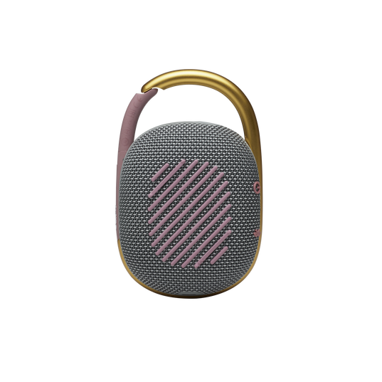 JBL Clip 4 - Grey - Ultra-portable Waterproof Speaker - Back