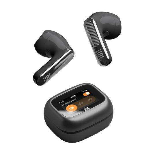 JBL Live Flex 4 - Black - True wireless Noise Cancelling earbuds - Top