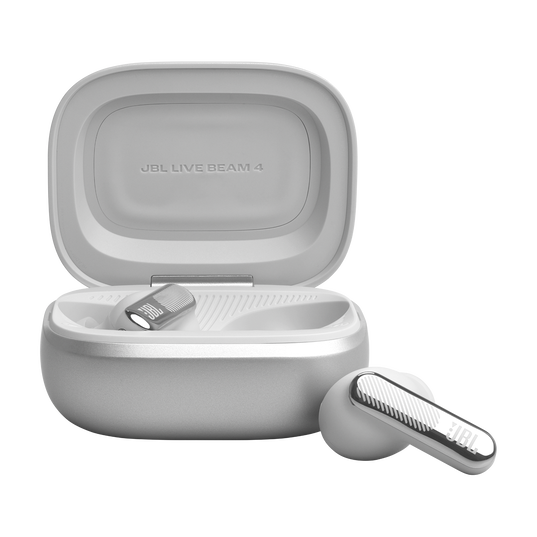JBL Live Beam 4 - Silver - True wireless Noise Cancelling earbuds - Bottom