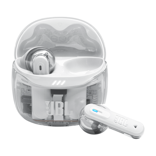 JBL Tune Flex 2 Ghost Edition - Ghost White - True Wireless Noise Cancelling Earbuds - Hero