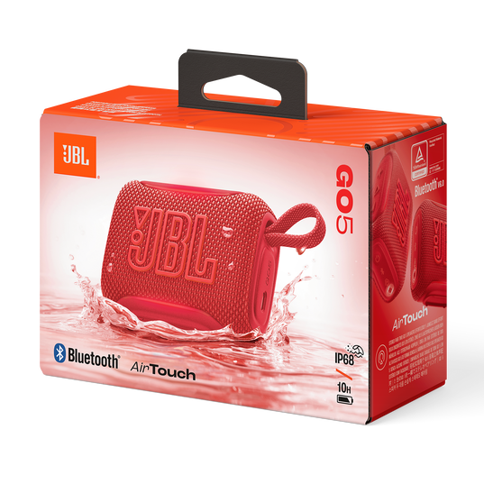 JBL Go 5 - Red - Ultra-portable waterproof and drop-proof speaker with JBL legendary sound and ambient edge lighting - Detailshot 9