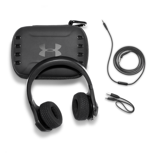 UA Sport Wireless Train – Engineered by JBL - Black / Red - Wireless on-ear headphone built for the gym - Detailshot 5