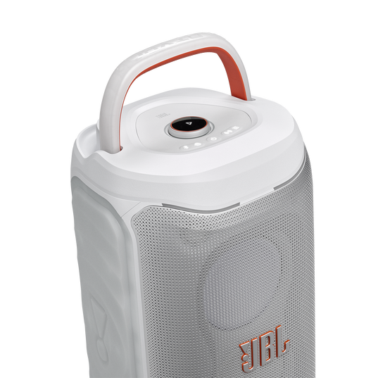 JBL PartyBox 130 - White - Portable party speaker with JBL legendary sound, a dynamic lightshow and a foldable ergonomic handle - Detailshot 3