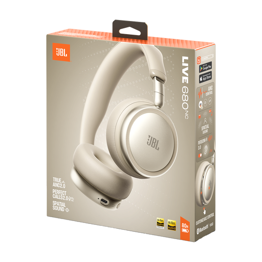 JBL Live 680NC - Sand - Wireless on-ear Noise Cancelling headphones - Detailshot 15