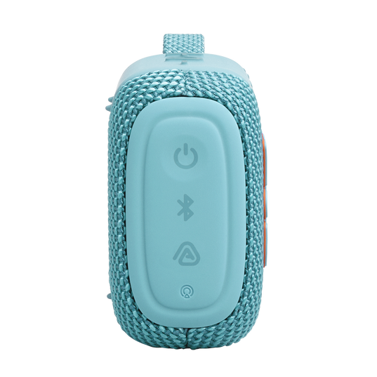 JBL Go 5 - Turquoise - Ultra-portable waterproof and drop-proof speaker with JBL legendary sound and ambient edge lighting - Right