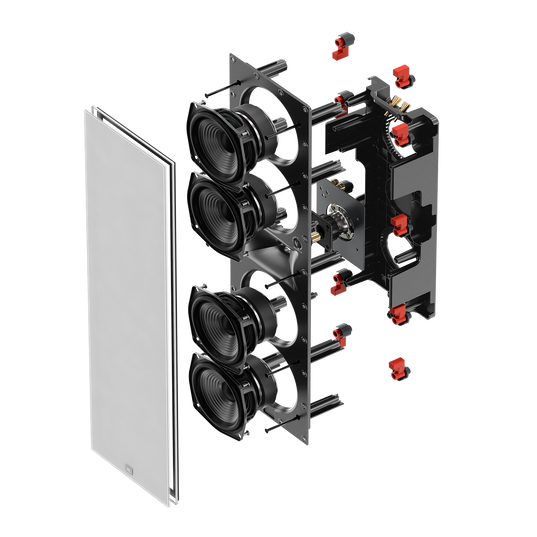 Studio 6 Theater - White - Quad 5.25" (133mm) 2-way In-Wall Loudspeaker - Right