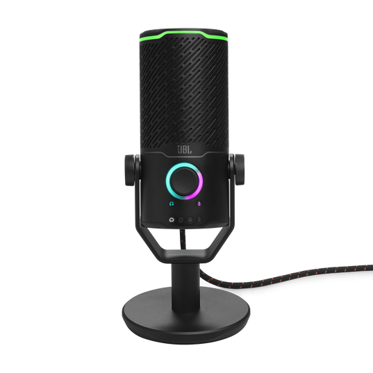 JBL Quantum Stream Studio - Chrome - Quad pattern premium USB microphone for streaming, recording and gaming - Front