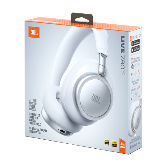 JBL Live 780NC - White - Wireless over-ear Noise Cancelling headphones - Detailshot 15