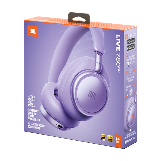JBL Live 780NC - Purple - Wireless over-ear Noise Cancelling headphones - Detailshot 15