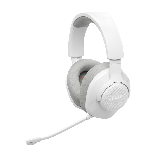 JBL Quantum 360 Wireless - White - Wireless over-ear gaming headset with surround sound and detachable mic - Hero