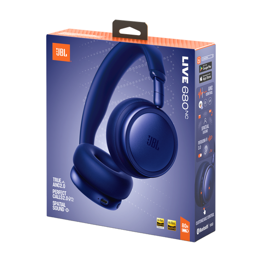 JBL Live 680NC - Blue - Wireless on-ear Noise Cancelling headphones - Detailshot 15