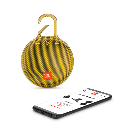 JBL Clip 3 - Mustard Yellow - Portable Bluetooth® speaker - Detailshot 1