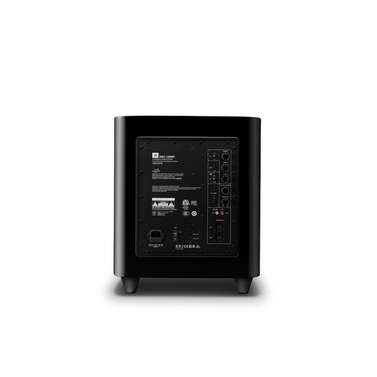 HDI-1200P - Black Gloss - 12-inch (300mm) 1000W Powered Subwoofer - Back