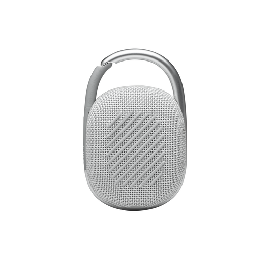 JBL Clip 4 - White - Ultra-portable Waterproof Speaker - Back