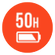 50 hours total playback plus wireless charging