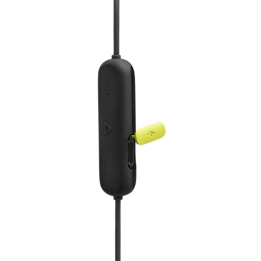 JBL Endurance Run 3 Wireless - Black / Lime - Wireless Sport Headphones - Left