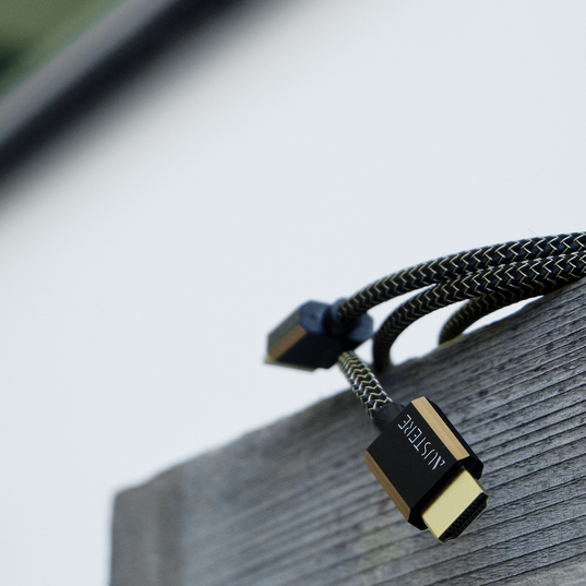 Austere III Series 4K HDMI Cable 1.5m - Black - Premium Certified HDMI, 4K HDR, 18Gbps for 4K60, High Fidelity ARC, Gold Contacts & High Flex Cable - Back