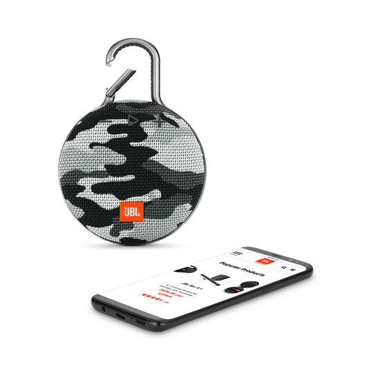 JBL Clip 3 - Black/White Camouflage - Portable Bluetooth® speaker - Detailshot 1