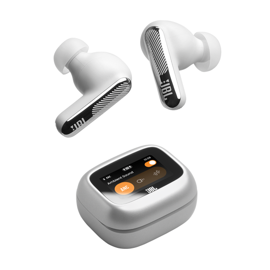 JBL Live Beam 4 - Silver - True wireless Noise Cancelling earbuds - Top