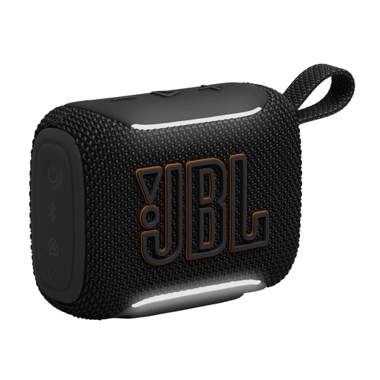 JBL Go 5 - Black - Ultra-portable waterproof and drop-proof speaker with JBL legendary sound and ambient edge lighting - Hero