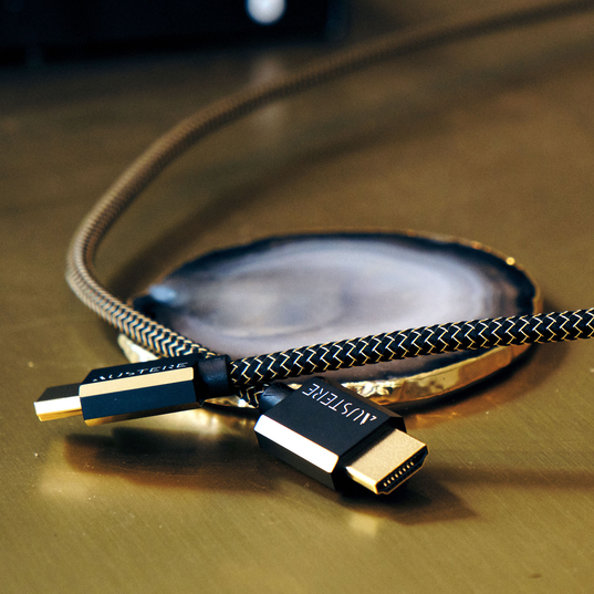 Austere III Series 4K HDMI Cable 1.5m - Black - Premium Certified HDMI, 4K HDR, 18Gbps for 4K60, High Fidelity ARC, Gold Contacts & High Flex Cable - Front