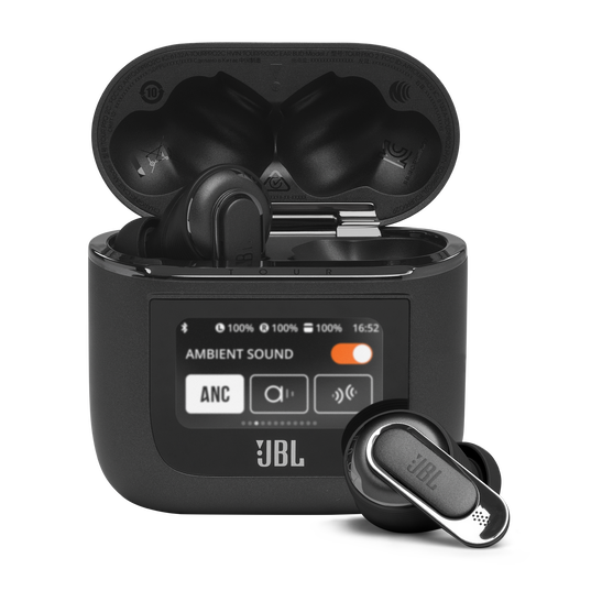 JBL Tour Pro 2 - Black - True wireless Noise Cancelling earbuds - Hero