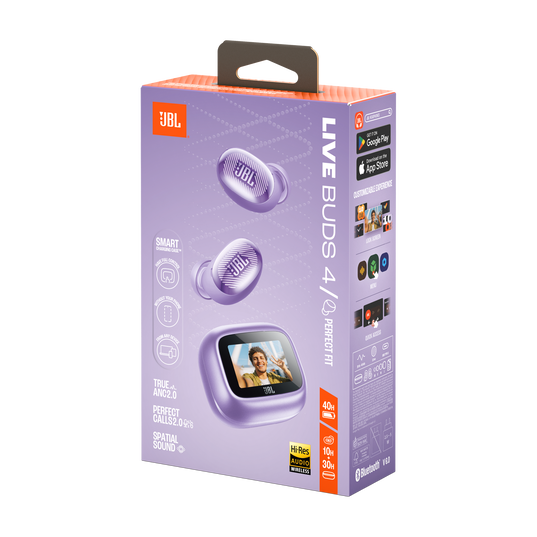 JBL Live Buds 4 - Purple - True wireless Noise Cancelling earbuds - Detailshot 15