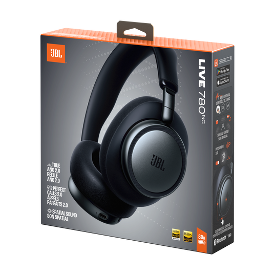 JBL Live 780NC - Black - Wireless over-ear Noise Cancelling headphones - Detailshot 15