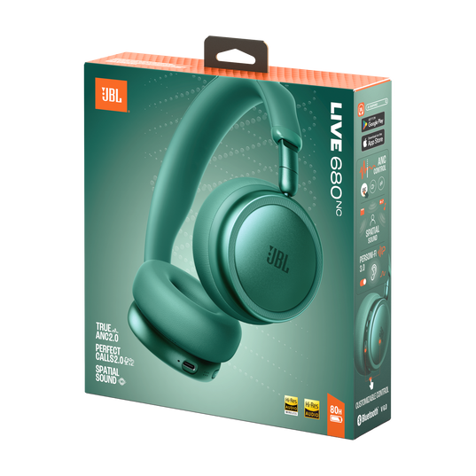 JBL Live 680NC - Green - Wireless on-ear Noise Cancelling headphones - Detailshot 15