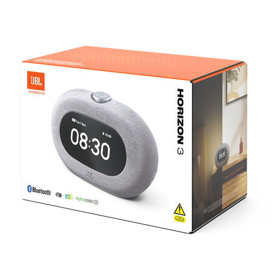 JBL Horizon 3 - Grey - Bluetooth® clock radio speaker with DAB/DAB+/FM - Detailshot 8