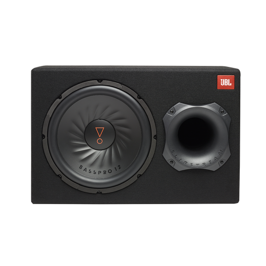 JBL BassPro 12 - Black - 12" (300mm) Car Audio Powered Subwoofer System with Slipstream Port Technology - Front