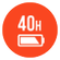 40 total hours of playback time, plus speed charging