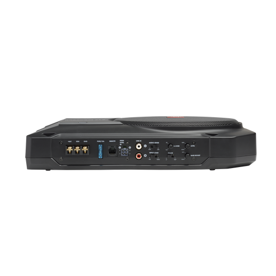 BassPro SL2 - Black - Add high-performance bass with a low-profile woofer enclosure - Self-Powered, 8" (200mm) low-profile  under seat subwoofer system - Front