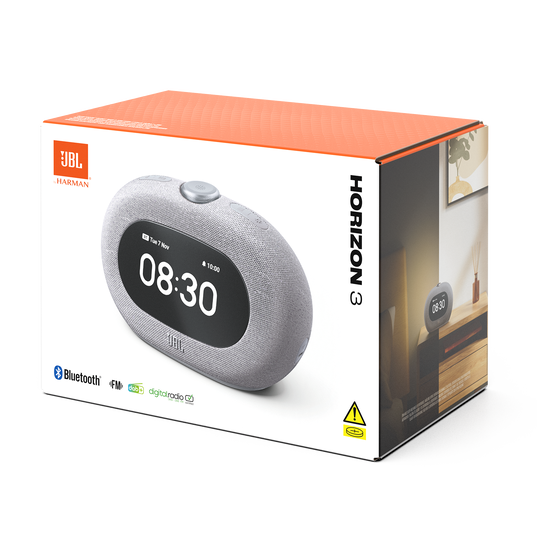 JBL Horizon 3 - Grey - Bluetooth® clock radio speaker with DAB/DAB+/FM - Detailshot 8