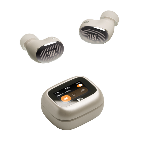 JBL Live Buds 4 - Sand - True wireless Noise Cancelling earbuds - Top