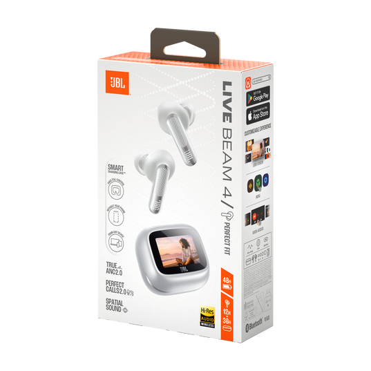 JBL Live Beam 4 - Silver - True wireless Noise Cancelling earbuds - Detailshot 15