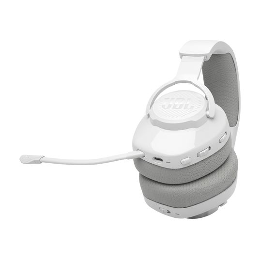 JBL Quantum 360 Wireless - White - Wireless over-ear gaming headset with surround sound and detachable mic - Detailshot 5