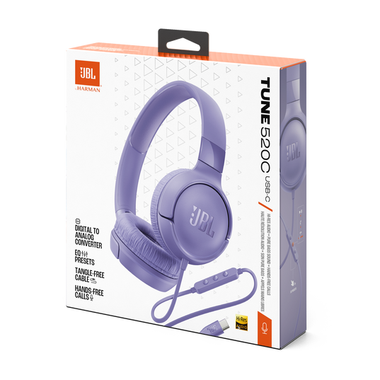 JBL Tune 520C USB-C - Purple - Hi-Res wired on-ear headphones - Detailshot 15