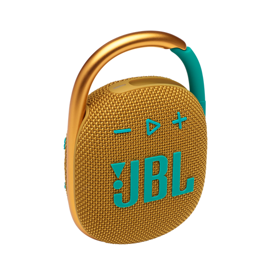 JBL Clip 4 - Yellow - Ultra-portable Waterproof Speaker - Hero