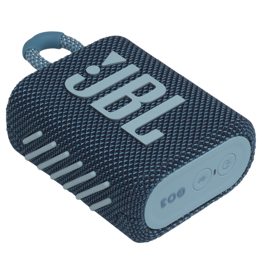 JBL Go 3 - Blue - Portable Waterproof Speaker - Detailshot 3