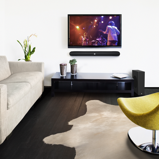 JBL Cinema SB150 - Black - Home cinema 2.1 soundbar with compact wireless subwoofer - Detailshot 10