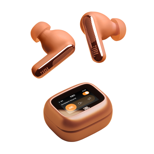 JBL Live Beam 4 - Orange - True wireless Noise Cancelling earbuds - Top